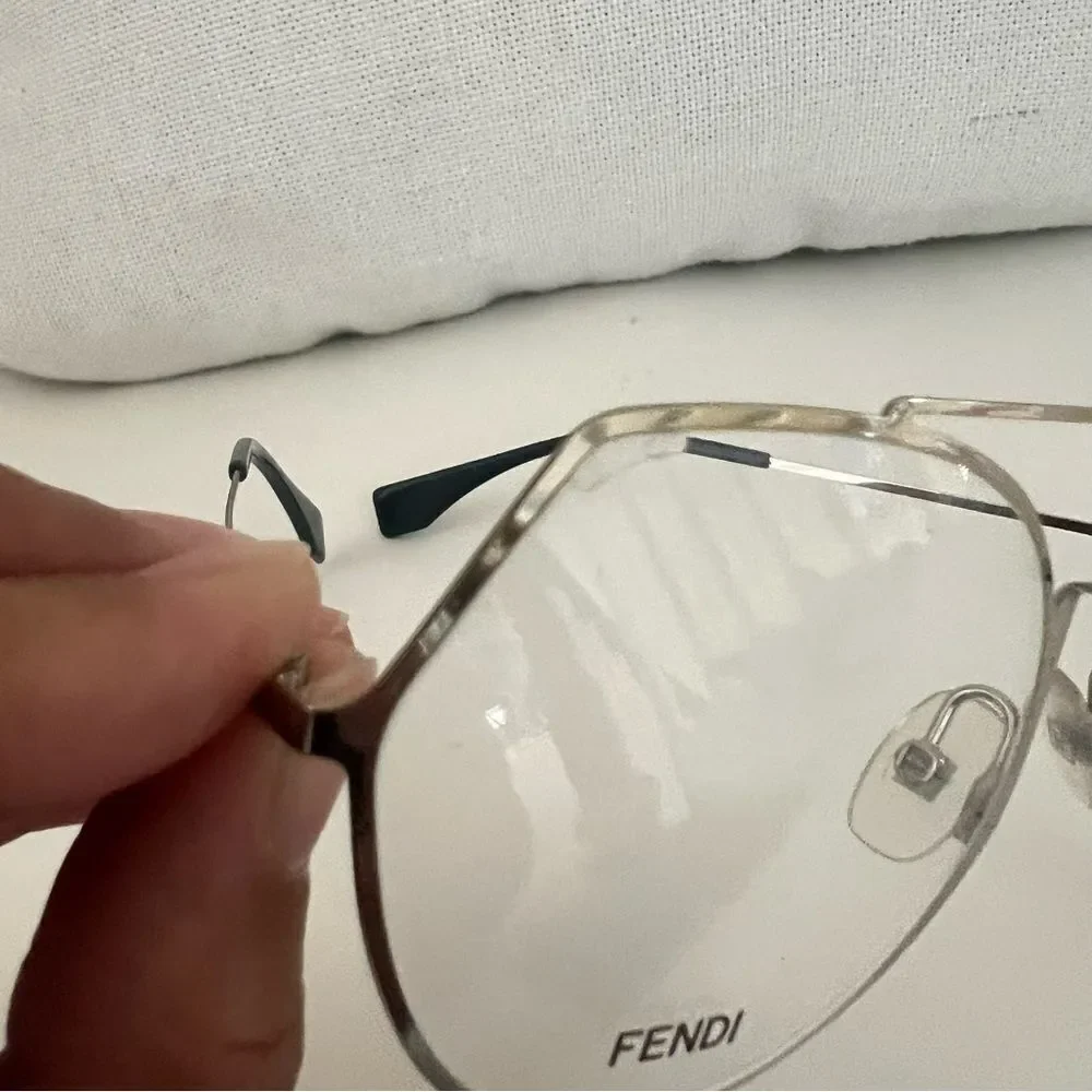 Fendi Demo Geometric Ladies Eyeglasses FF 0329 NEW